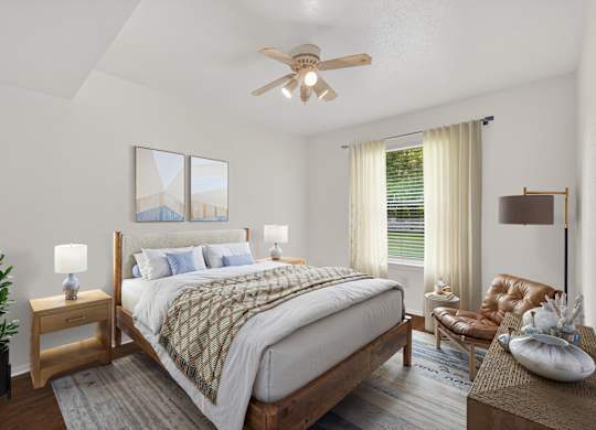 Bedroom at Dayton Park Apartments in Dayton TX