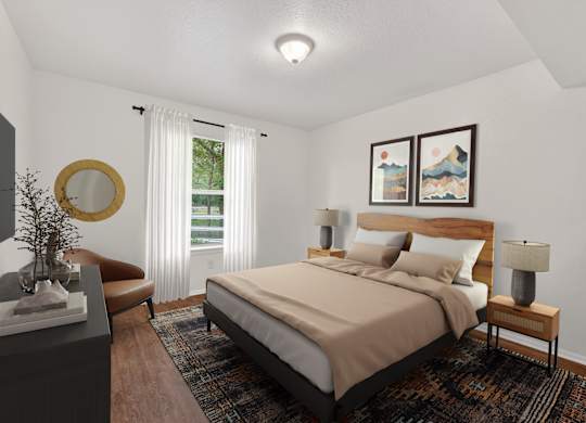 Bedroom at Dayton Park Apartments in Dayton TX
