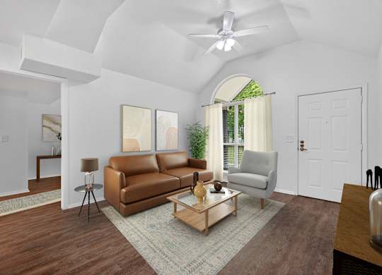 Living room at Dayton Park Apartments in Dayton TX