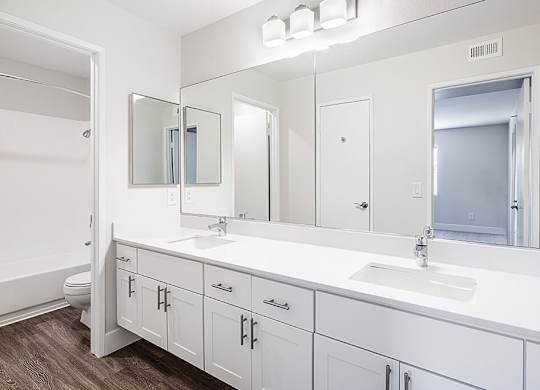 Bathroom at Deerwood Apartments in Corona CA