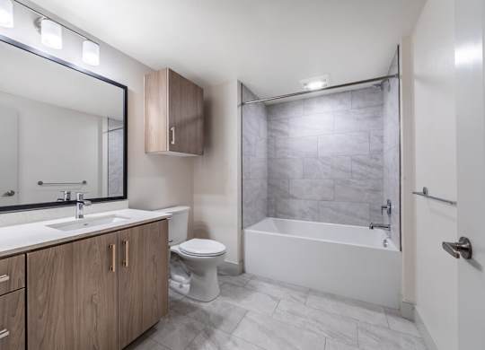 Bathroom at Bevel Apartments in San Diego CA