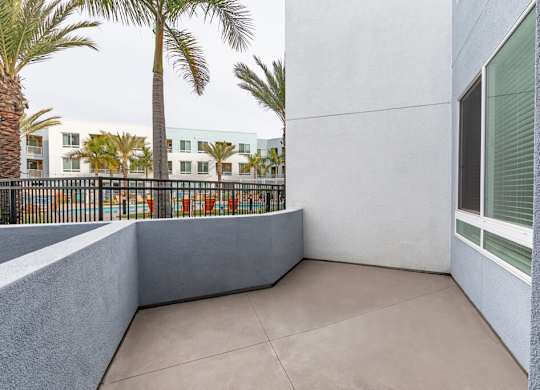 Apartment balcony at Bevel Apartments in San Diego CA