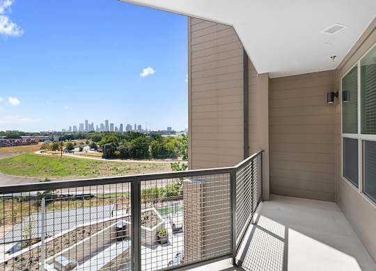 Herringbone Design Package Patio at East Bend Apartments in Houston TX