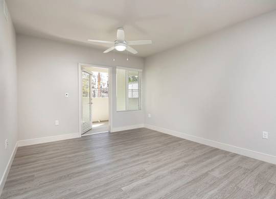 Vacant Slate Design Package Living Room at The Seaton Apartments in San Diego CA