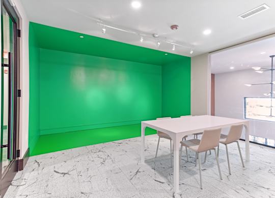 Green screen room at Verge Apartments in Atlanta GA