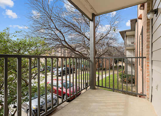 View from balcony at Valley Ridge Apartments in Lewisville TX