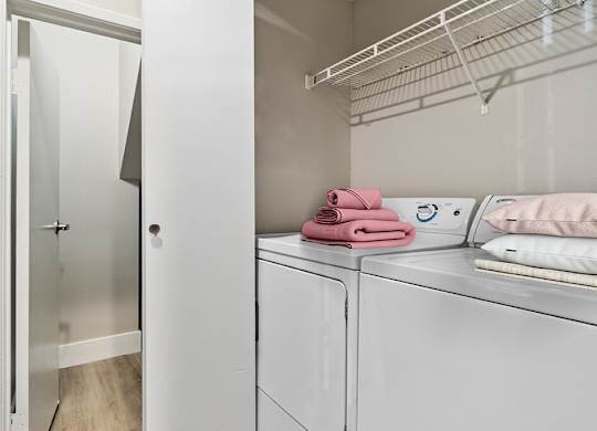 Virtually Staged New Renovated Washer and Dryer at Marquessa Villas Apartmetns and Townhomes in Corona CA