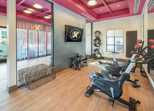 Spin area fitness center at CALIXA Apartment Homes in Camarillo CA