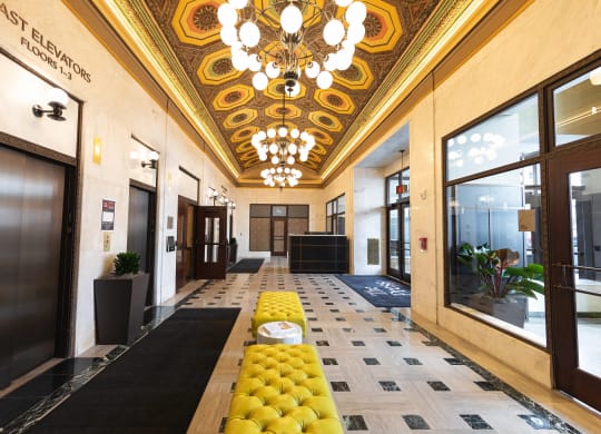 Hall way at The Press/321, Detroit, 48226