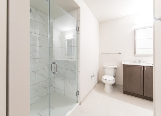 Walk-In Showers With Built-In Bench And Glass Enclosure at 35W, Michigan, 48226