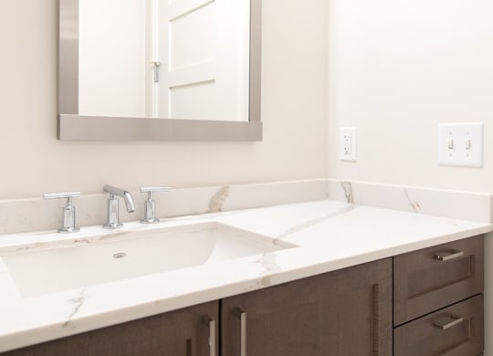 Renovated Bathrooms With Quartz Counters at 35W, Detroit, MI, 48226