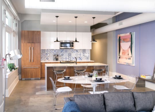 Kitchen and Dining Area at Fourteen56, Detroit, MI