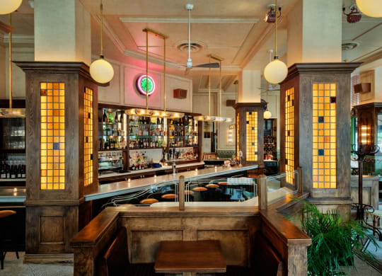 the bar at Book Tower, Detroit, MI