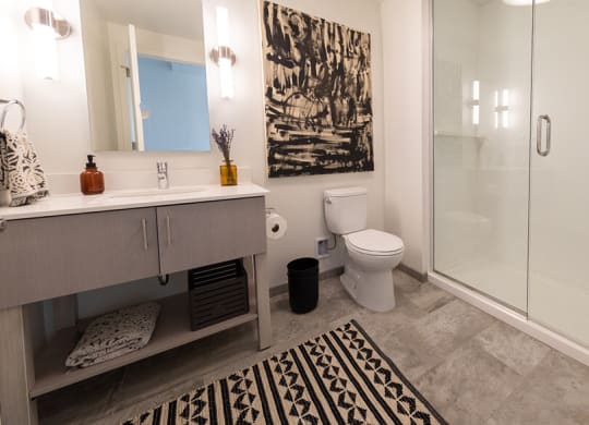 Bathroom Interior at The Assembly, Detroit, Michigan