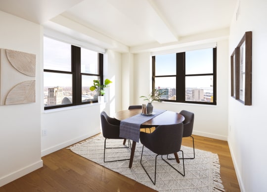 Two bedroom penthouse dining area at Book Tower, Michigan, 48226