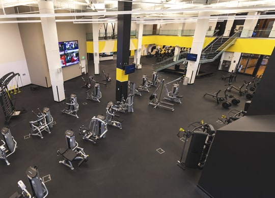 Fitness Center With Modern Equipment at 35W, Detroit, Michigan