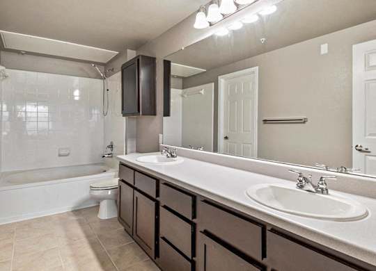 Bathroom at Creed Canyon Apartments in Sherman TX