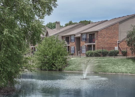 Lake With Fountain at Pebblebrook, Overland Park, Kansas