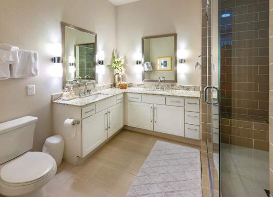 Bathroom and shower at Ascent at City Centre