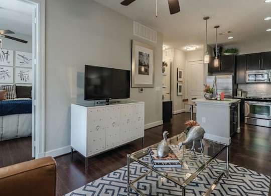 Kitchen and bedroom at Ascent at City Centre