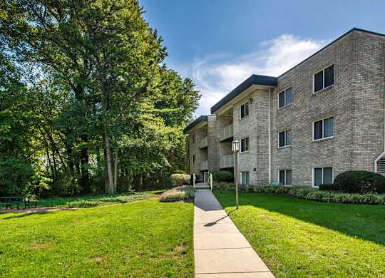walkway to apartment entrance