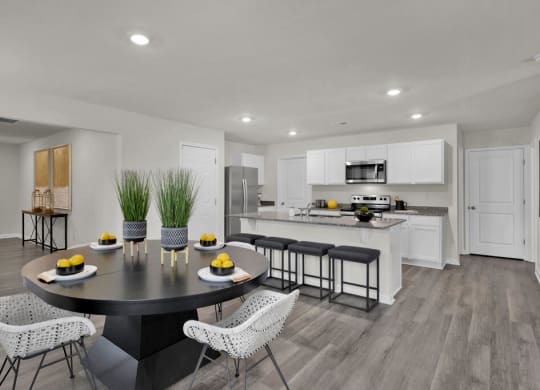 Kitchen with cabinets and dining at Valley Ridge, Rossville