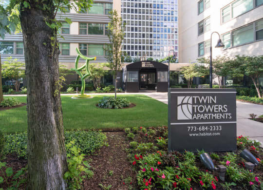 Exterior Signage at Twin Towers, Illinois, 60615