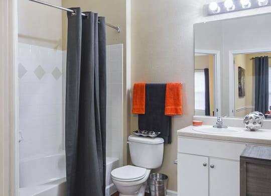 Model Bathroom at Ultris Courthouse Square Apartments in Stafford, Virginia, VA