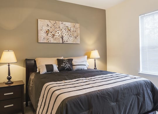 Furnished Guest Bedroom at Ultris Courthouse Square Apartments in Stafford, Virginia, VA