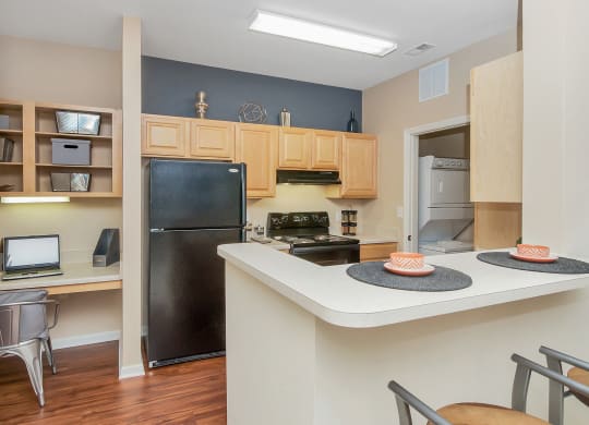 Model In-Kitchen Seating Area at Ultris Courthouse Square Apartment Homes in Stafford, Virginia, VA