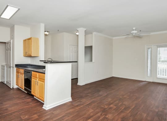 Unfurnished Dining and Living Area at Ultris Courthouse Square Apartment Homes in Stafford, Virginia, VA