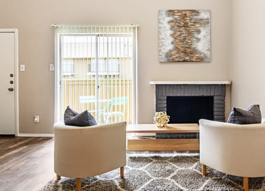 Model Living Room at Windridge Apartment Homes in Dallas, Texas, TX