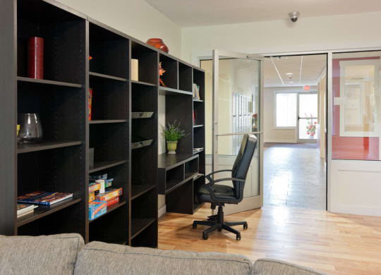 Built-in Desk and Shelving at Park87, Cambridge, MA 02138