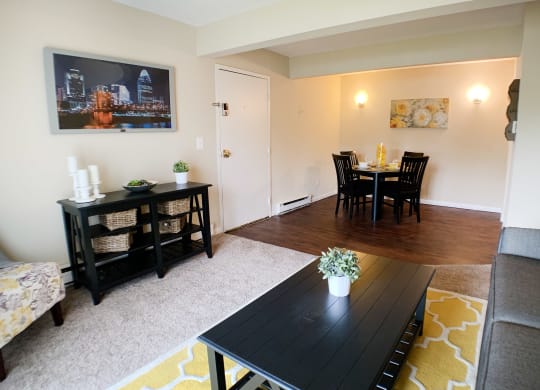 Living Room With Dining Space  at Crown Station Apartments, Amelia, OH, 45102
