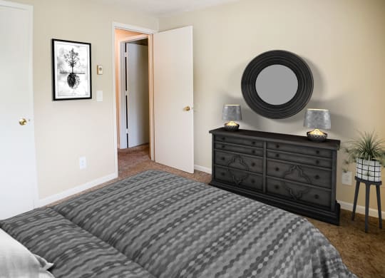 Comfortable Bedroom at Crown Station Apartments, Ohio, 45102