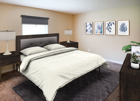 Master Bedroom at Crown Station Apartments, Amelia, 45102