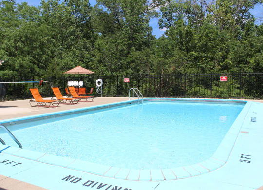 Pool at Woodhills Apartments, West Carrollton, Ohio