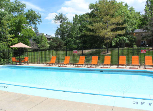 Pool at Woodhills Apartments, West Carrollton, Ohio