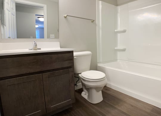 Bathtub at Woodhills Apartments, West Carrollton, OH, 45449