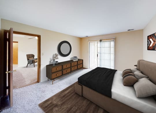 Gorgeous Bedroom at Woodhills Apartments, West Carrollton, OH, 45449