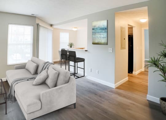 Living Area at Woodhills Apartments, Ohio