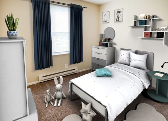 Bedroom View  at Concord Woods Apartments, Milford