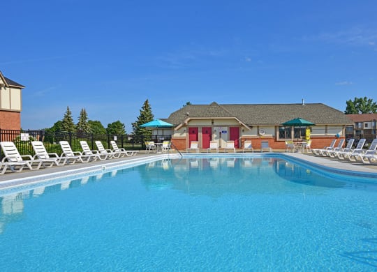 Large Outdoor Pool at Perry Place, Grand Blanc, MI