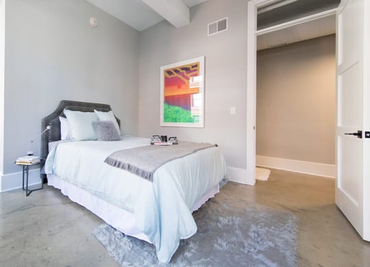 Bedroom with comfy bed at Fourteen56, Michigan, 48226