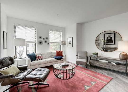 Living Room With Expansive Window at Reed Row Apartments, Washington, Washington