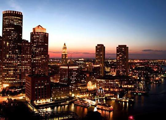 City Night Light View at The Benjamin Seaport Residences, Massachusetts