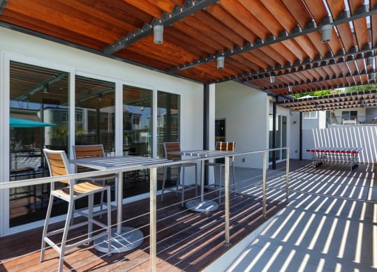 Outdoor Living Area at Beverly Plaza Apartments, California
