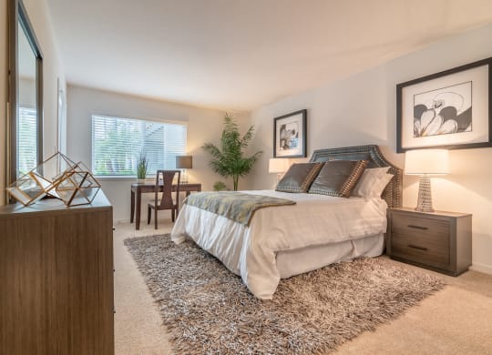 Comfortable Bedroom at Beverly Plaza Apartments, Long Beach, CA