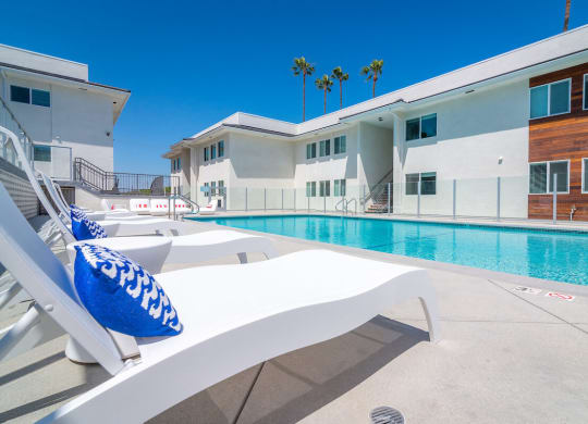 Poolside Sundecks at Bixby Hill Apartments, Long Beach, 90815