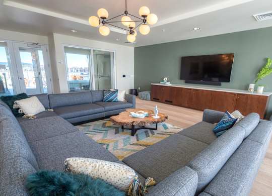 Resident lounge with ample couch seating